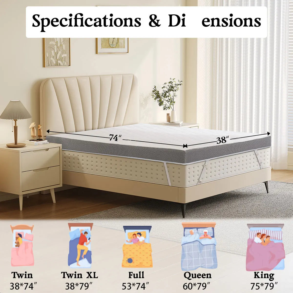 3-inch Firm Mattress Topper